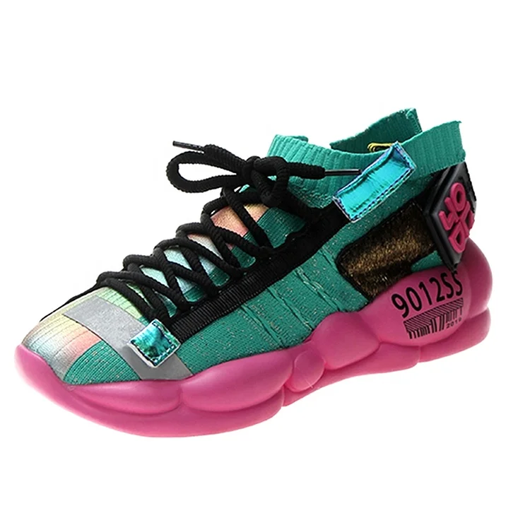 

New Style Fashion Breathable Fly Knit Women Sports Shoes Sneakers
