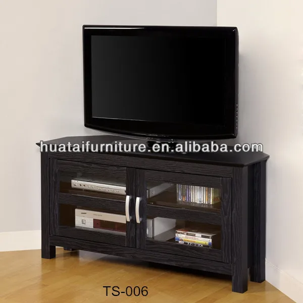 Black Corner Tv Stand With Two Doors Buy Corner Tv Stand For