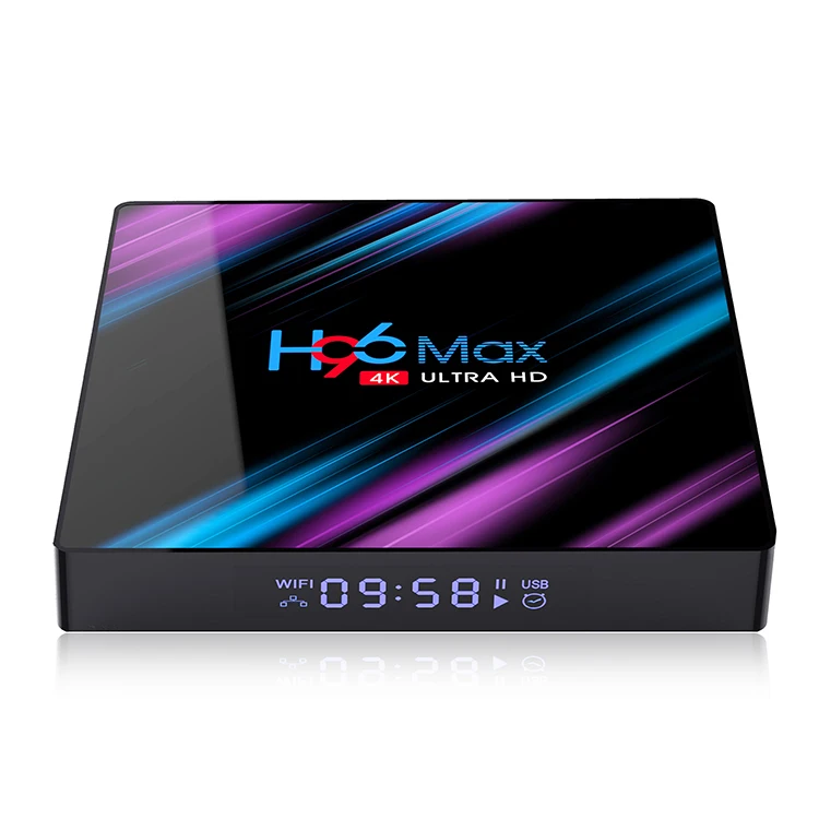 

H96 max 4k LED Smart box Koplayer18.1RK3318 4GB RAM DDR3 64GB Flash android 9.0 tv box 2.4G 5G Wifi BT4.0 set top box