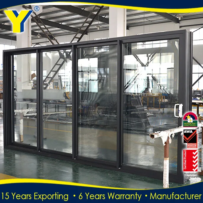 Australia Usa Hot Used Commercial Sliding Glass Doors Entry Door