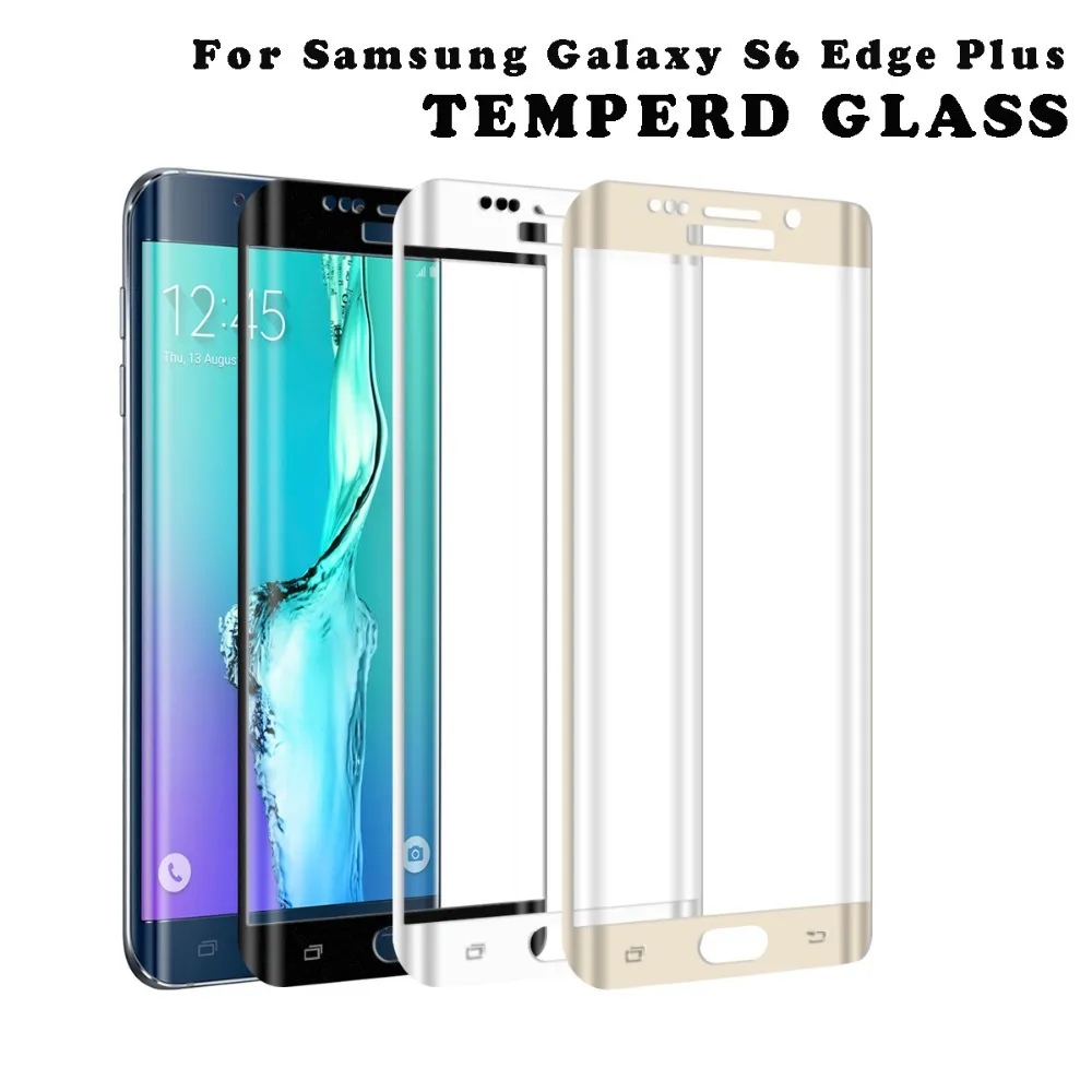 2015 newest 3d curved gorilla glass 9h tempered screen protector for galaxy s6 edge plus screen size