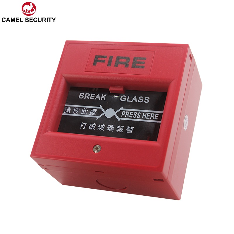
Red Fire Alarm Break Glass Manual Call Point with Fireproof Material 