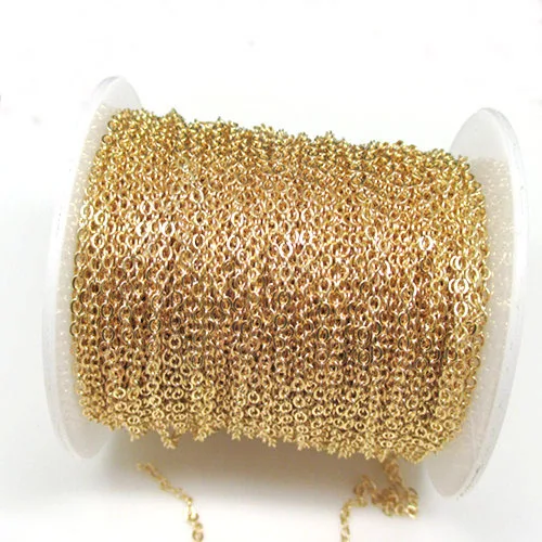 coolwin 2016 new high quality 24k gold filled chain design for jewerly,1.8x2.5mm size
