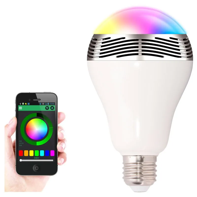 
China Zoomed Energy Saving with Speaker 9W 110V Incandescent Light Electric Lighting Wifi E27 Socket Auto Led Smart Bulb 
