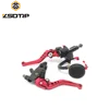 Universal CNC 7/8" 22mm Newest fashion Style CNC Clutch Levers Motorcycle Brake Pump Master Cylinder Reservoir set