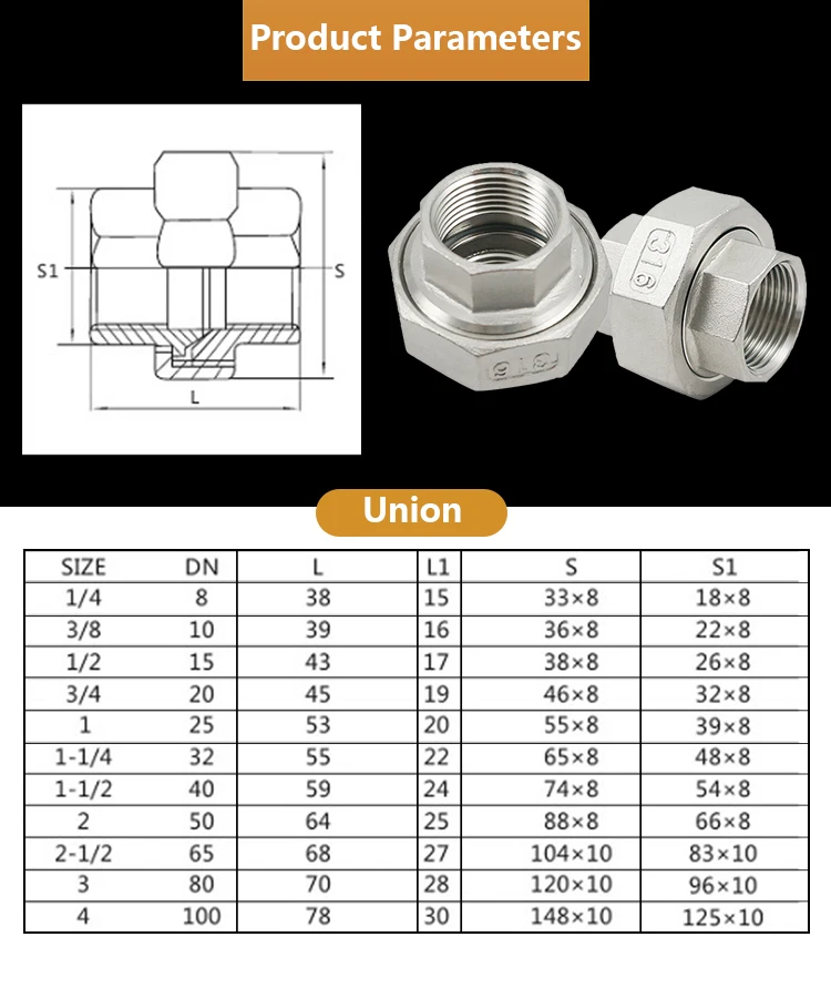 Npt Threaded Stainless Steel Socket Weld Union Tee Ss Barrel Union 3/8