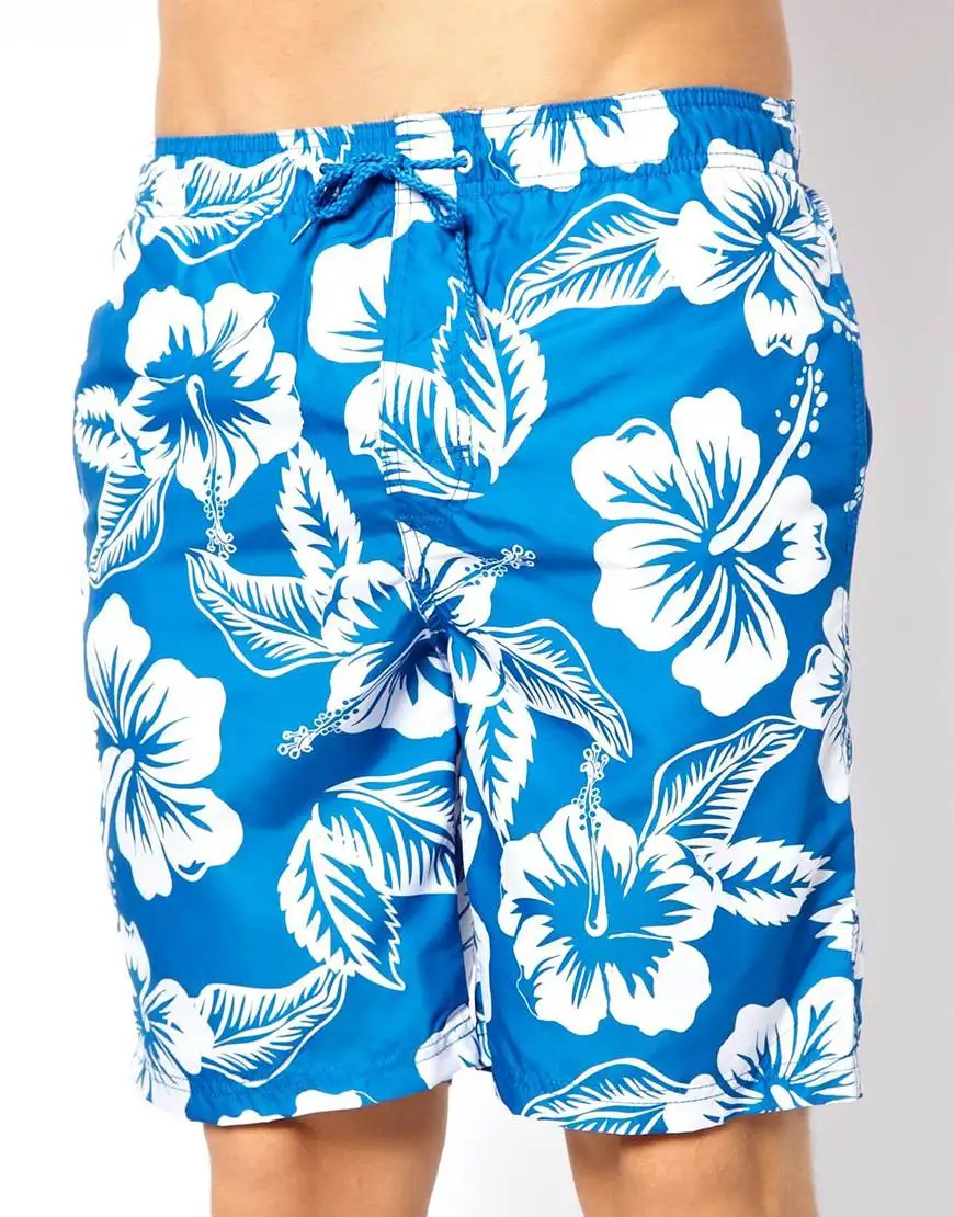 Mens Custom Board Shorts Printed In Hibiscus Buy Custom Board Shorts
