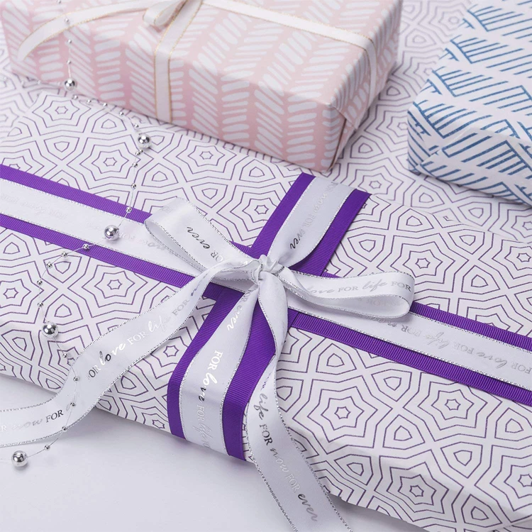 
Eco Friendly Customised Patterns Print Paper Roll Present Wrapping Paper 