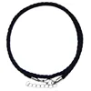 3mm cotton Cord Black Necklace Chain Stainless Steel Lobster Clasp Connector braided cotton rope for Men and Women 40/50/55cm