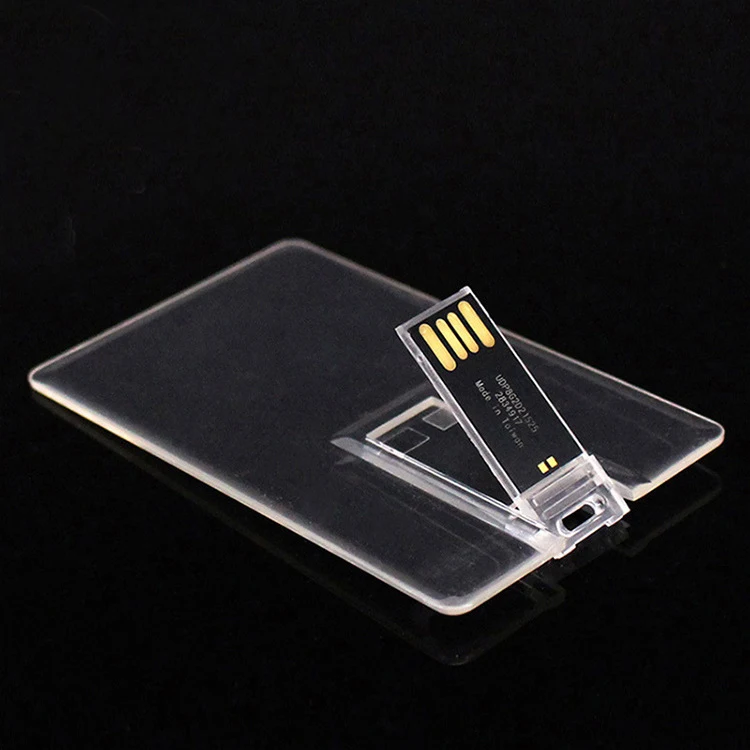 

Logo printing transparent business card bank card USB Flash Disk Thumb Drives