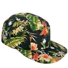 Custom print poly flat brim 5 panel cap/hat