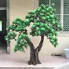 Large Plastic Real Look Artificial Pine Bonsai Tree For Garden Decoration