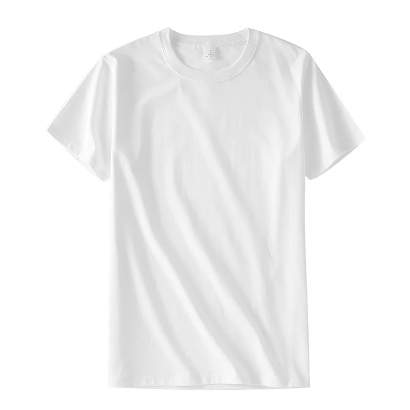 Wholesale Unisex Plain White Cotton T-shirt Custom Logo Printing For ...