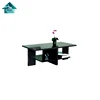 contemporary design warm coffee bean finish highlight modern coffee table two fixed bottom shelves