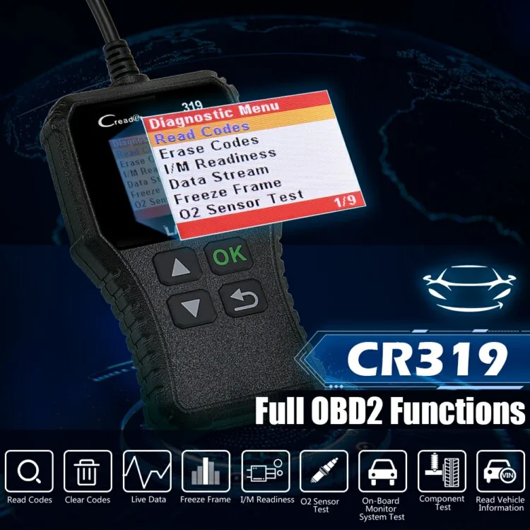 Babyonlinecar Code Readresscanner Launch Cr319 DIY Vehicle Diagnostic Tool as CR3001 Free Update Online Plastic CE Certificate