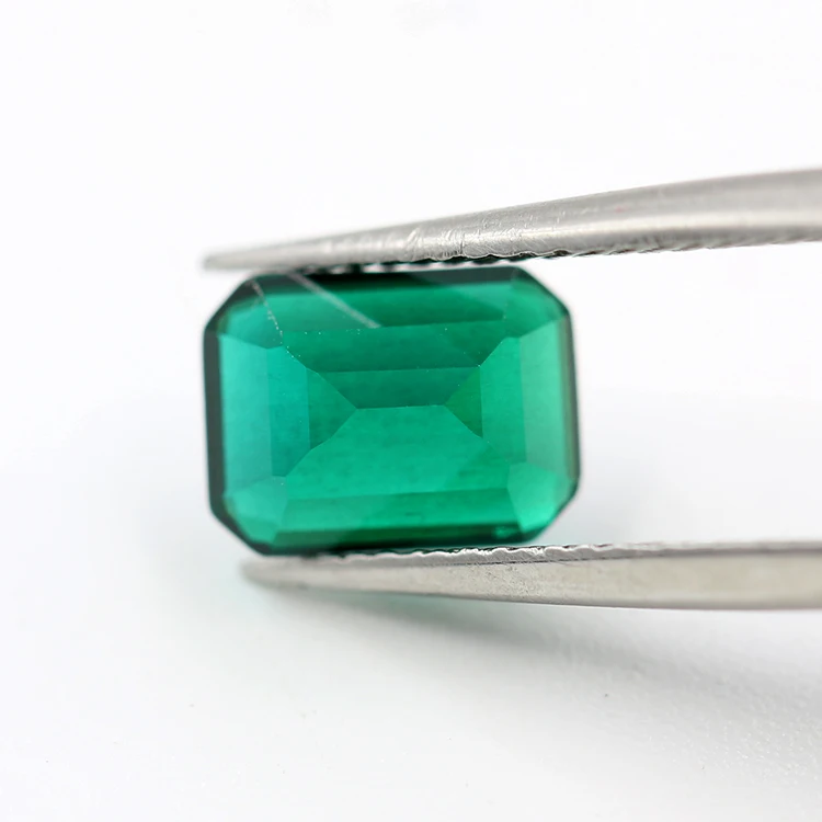 Russian Large Emerald Cut Loose Stone Hydrothermal Grown Emeralds Lab ...