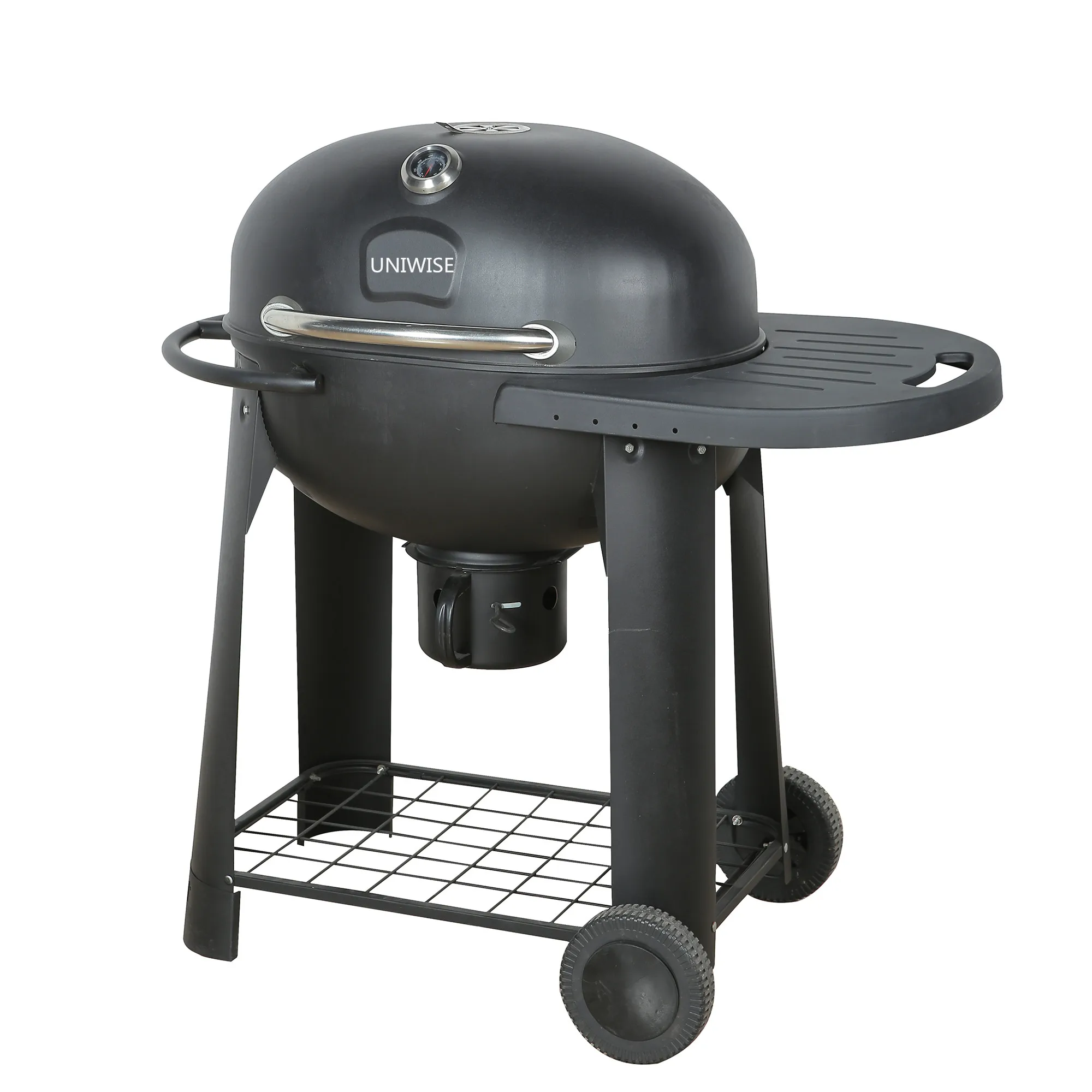 Heavy Duty Kettle Charcoal Barbecue Grill With Side Table Large Premium
