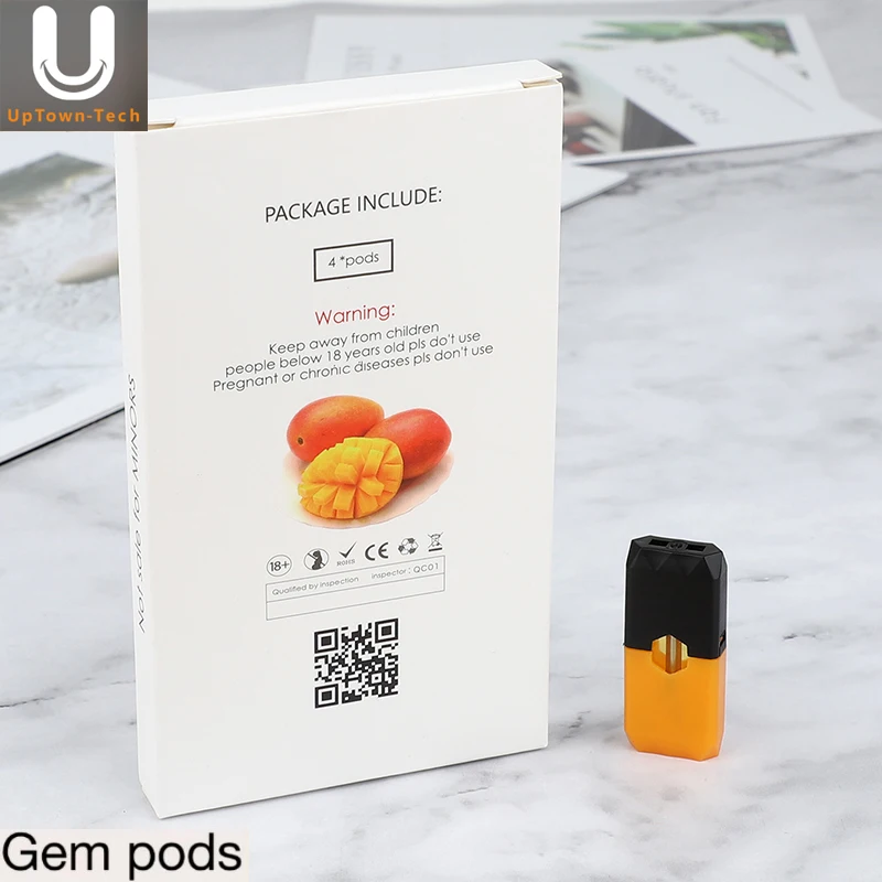 

2018 uptowntech original new design 8 flavor Gem pods vs eon pods no leak no burn 1ml compatible for j-u-u-l jull