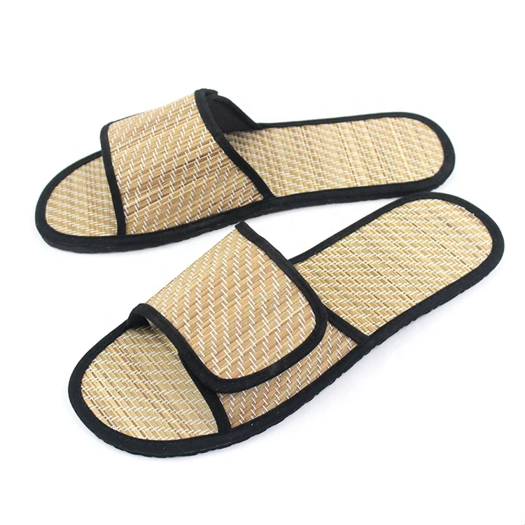 Slip On Sandal Straw Hotel Spa Customer Slipper Seagrass Flip Flop For