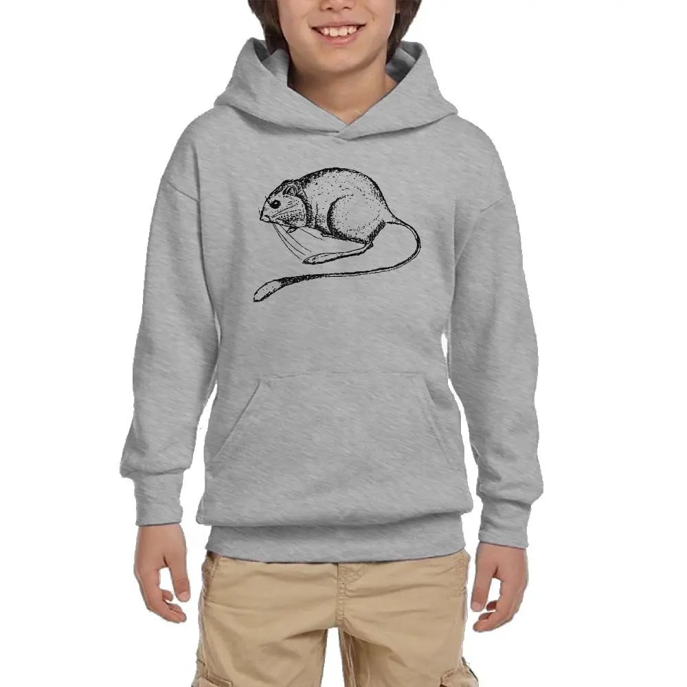 Rats Cartoon Youth Athletic With Pocket Hoodies Hot Tops Pullover Sweatshirts