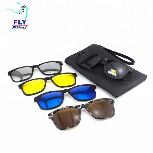 

Colourful Ultra-light Men Women Magnetic Eyewear Eyeglass Frames TR90 Optical Glasses Frame Polarized Clip on sunglasses