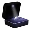Antique Luxury custom wholesale Velvet Insert leather wedding Engagement hinge Jewelry O Ring display gift Box with led light