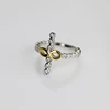Cross design 8 shape bezel setting type 925 sterling silver ring without stone