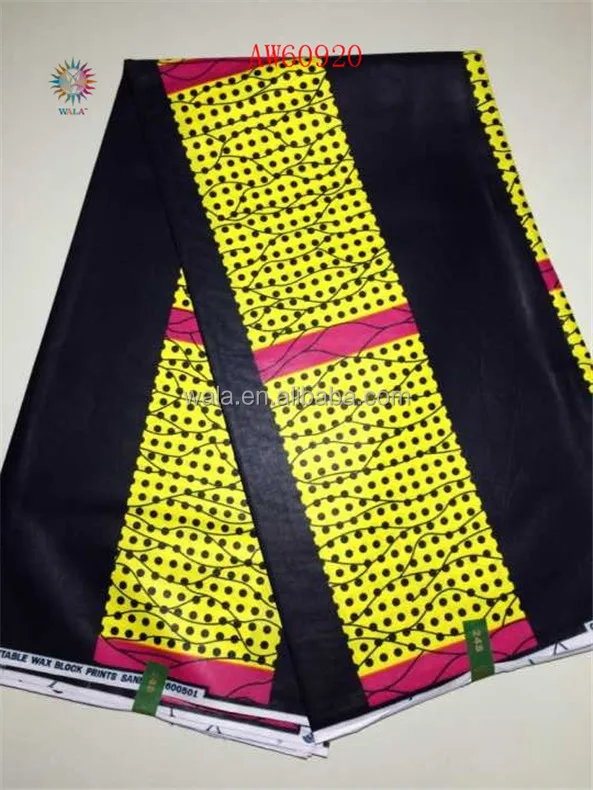
AW60920-3 beautiful popular design 100% cotton african wax prints fabric 