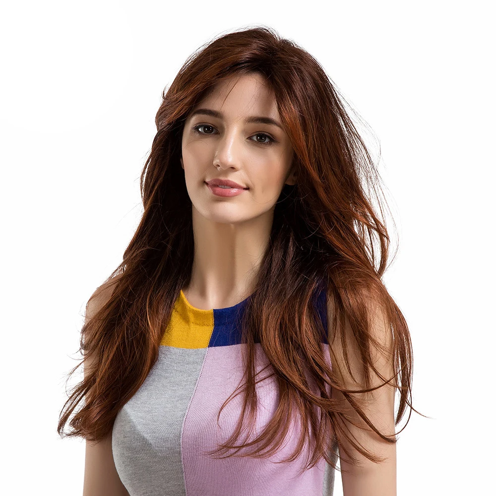 

Inteley Good looking wig cheap long synthetic fibre wigs