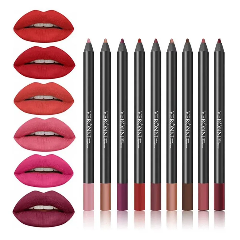 

Long Lasting Cosmetics Lipliner Pencil VERONNI Smoothly Matte Waterproof Lip Liner 13 colors in stock