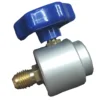 Can Valve 7/16 UNF Fine Thread Brass and Anodized Aluminum Screw On R134a AC Refrigerant Can Valve
