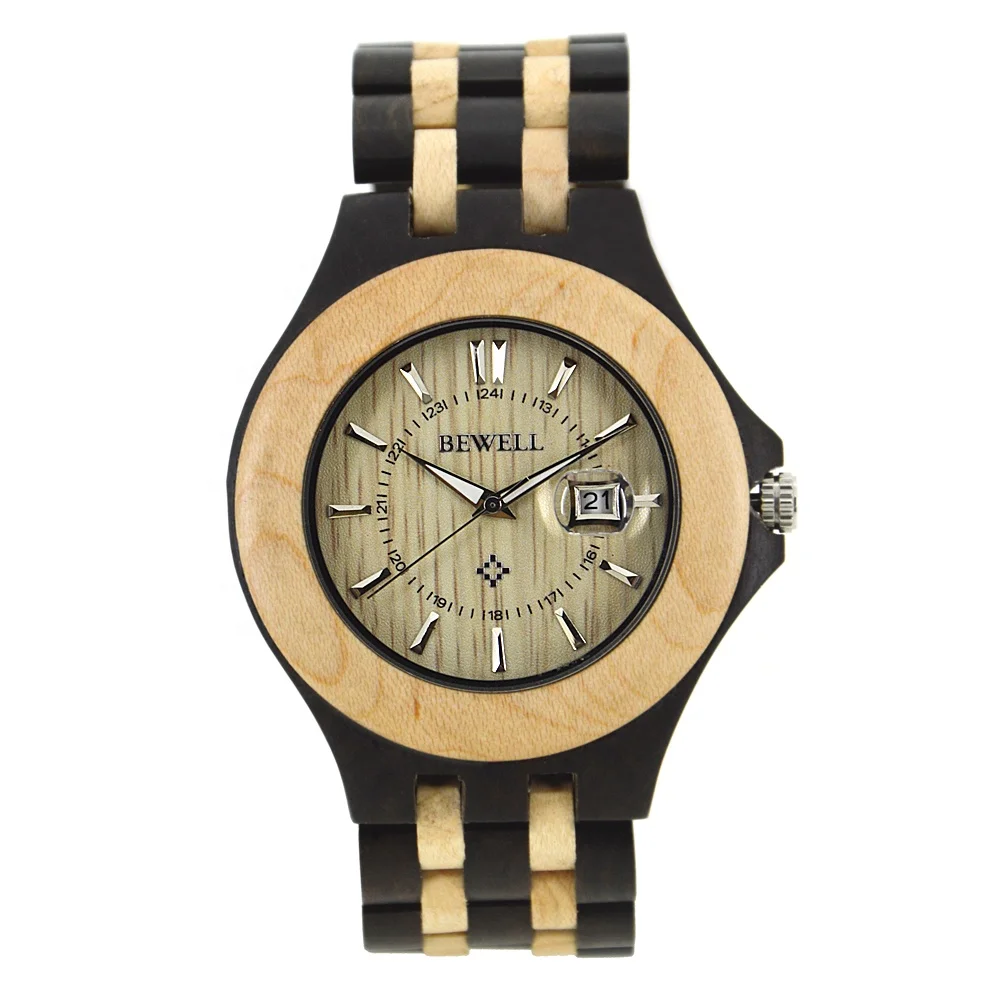 

Bewell hot sale wood watches special quality wooden watch with mix color