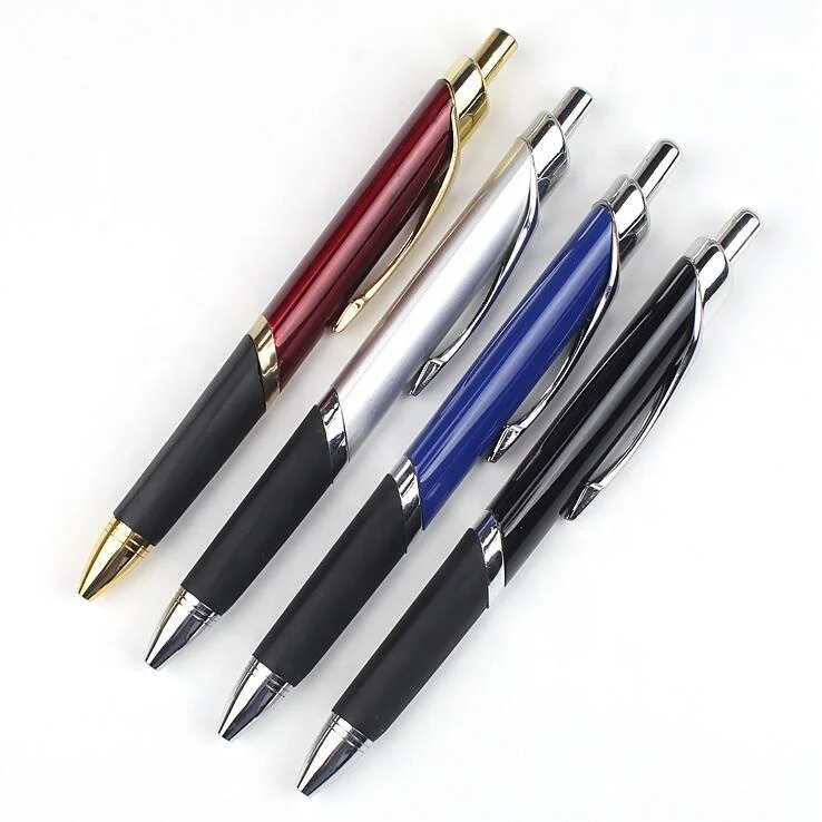 Triangular Metal Ball Pen retractable click type good quality ballpoint metal triangle pen