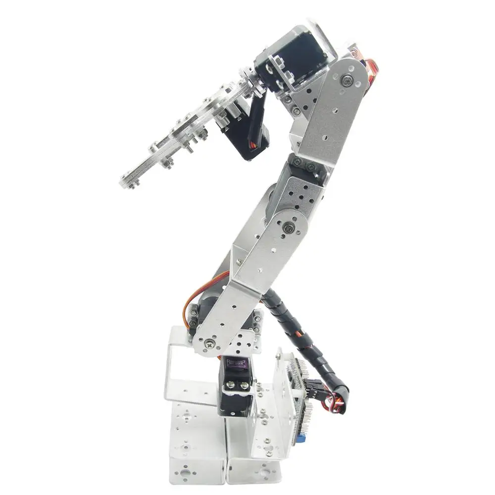 

Aluminium Robot 6 DOF Arm Clamp Claw Mount Kit Mechanical Robotic Arm for Arduino