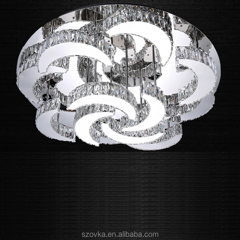 European standard 230V best K9 crystal ceiling lighting for bedroom