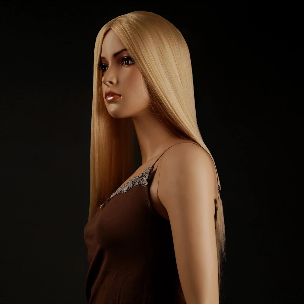 

Top Quality Long Human Hair Virgin Remy Indian Hair Half Wig With Silky Straight