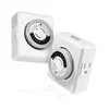 24 Hour 15 Amp Heavy-duty programmable Plug in Mechanical Timer with Dual 3 pin Grounded & Polarized Outlets for heater using