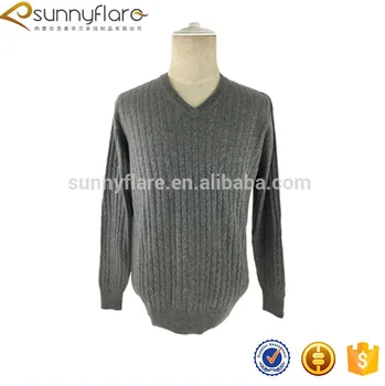 Cashmere Woolen Design Mens V neck Cable Knit Sweater Cashmere Woolen Design Mens V neck Cable Knit Sweater