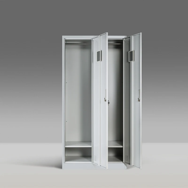 Detachable steel clothing storage 4 door steel almirah design