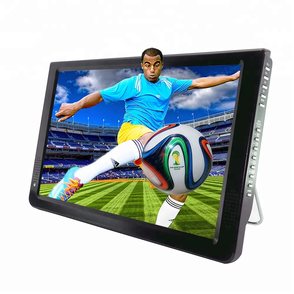 

dvbt2 portable tv 12 inch portable TV Watch with All System TV, Black