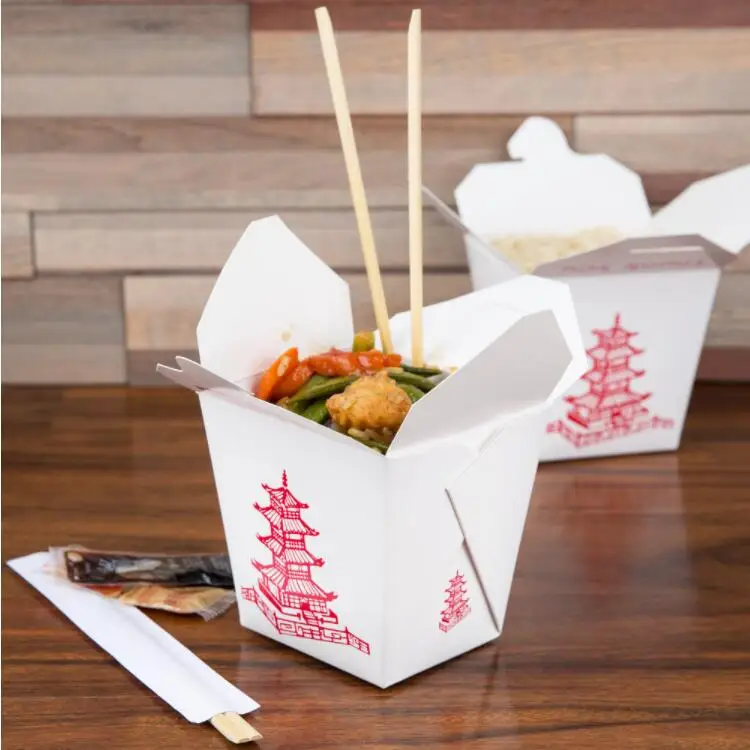 16 oz Takeout Boxes Containers White Paperboard Chinese Asian food Box