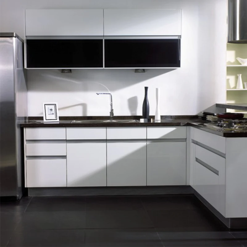 Hot new products lacquer readymade stainless steel kitchen cabinet for sale