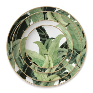 Image of 2019 Wholesale Bone China Dinner Set Wedding Plates and Dishes