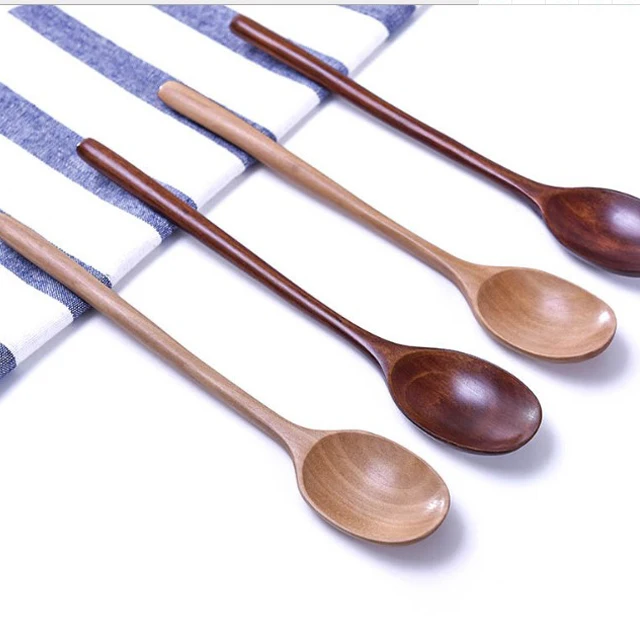 

Good quality eco-friendly wood coffee tea baby spoons wooden ice cream spoon set