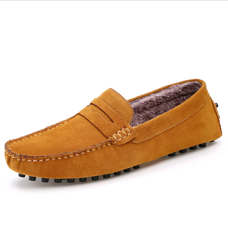 

Classic Comfortable Indoor Outdoor Penny Winter Warm Faux Fur Loafers Driving Flats Boat Moccasins for Men
