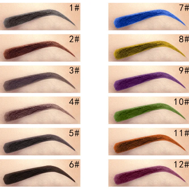 Как подобрать цвет бровей для перманентного макияжа Hot Selling Beauty Makeup For Your Logo Eyebrow Gel Colorful Waterproof Eyebrow 