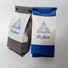 Factory Wholesale Aluminum Foil Tin Tie Flat Block Bottom Side Gusset Coffee Packaging Bag