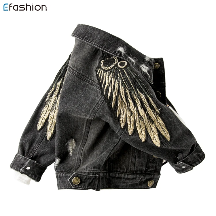 

Wholesale custom boys coats 2018 winter new fashion children's denim jacket, Picture