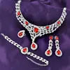Wedding costume jewellery necklace ruby stone italian gold jewelry sets