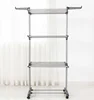 Three layer stainless steel clothes drying rack